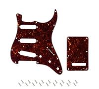 Banworks Golpeador Strat SSS de 4 capas golpeador de 11 orificios con placa posterior juego de cubiertas para trémolo de 6 orificios para Stratocaster estándar ST JT/HB-08