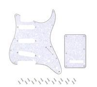 Banworks Golpeador Strat SSS de 4 capas golpeador de 11 orificios con placa posterior juego de cubiertas para trémolo de 6 orificios para Stratocaster Standard ST JT/HB-08