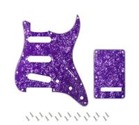 Banworks Golpeador Strat SSS de 4 capas placa protectora de 11 orificios con placa posterior juego de cubiertas para trémolo de 6 orificios para Stratocaster Standard ST JT/HB-08