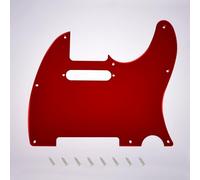 Banworks Golpeador Tele de 1 capa con 8 agujeros para guitarra eléctrica, placa para arañazos para estilo moderno estadounidense y mexicano, estándar Tele Telecaster JT/HB-03, rojo transparente