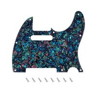 Banworks Golpeador Tele de 4 capas con 8 agujeros para guitarra eléctrica, placa para arañazos para estilo moderno estadounidense y mexicano, estándar Tele Telecaster JT/HB-03 Abalone Pearl