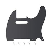 Banworks Golpeador Tele de 5 agujeros para guitarra eléctrica, 1 capa, placa para arañazos para guardabarros estilo vintage estadounidense/mexicano, estándar Tele Telecaster JT/HB-18, negro mate