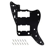 Banworks Golpeador vintage de aluminio de los años 60 JM de 1 capa y 13 agujeros de borde recto para guitarra Fender Ultra Jazzmaster JM Guitars JT/HB-14, color negro