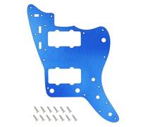 Banworks Golpeador vintage de aluminio de los años 60 JM de 1 capa y 13 agujeros de borde recto para guitarra Fender Ultra Jazzmaster JM Guitars JT/HB-14 azul