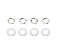 Banworks Imperial Thread - Potenciómetros de guitarra de 3/8 pulgadas, tuercas y arandelas, tuercas y arandelas de salida de guitarra para ollas CTS de EE. UU., juego de 4 JT/XNLS-01