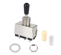 Banworks Interruptor de palanca métrico de 3 vías, interruptor selector de pastilla cerrado de metal, interruptor de caja sellada para guitarras eléctricas de estilo moderno JT/DWQ-03