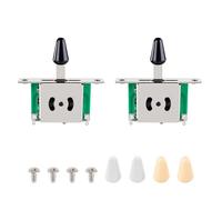 Banworks Interruptor de palanca métrico de 3 vías para guitarra eléctrica Fender/Squier Stratocaster Strat ST Telecaster Tele Style, paquete de 2 JT/DWQ-08