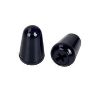 Banworks JT/DWQM-05 - Tapa de interruptor de guitarra de 3 vías para guitarras eléctricas Fender/Squier Strat ST Tele, 2 unidades, color negro