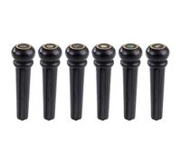 Banworks JT/GXD-02 - Juego de 6 pines para puente de guitarra acústica, 5,4 mm de diámetro, color negro