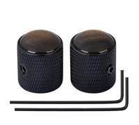 Banworks JT/XN-17 - Juego de 2 pomos de control de bajo de metal para guitarra eléctrica Squier Telecaster Tele Super Strat ST de 6 mm, color negro