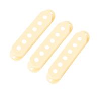 Banworks Juego de 3 cubiertas de plástico SSS para pastilla de 48 mm/50 mm/52 mm para guitarras eléctricas Squier Stratocaster Strat ST SQ, paquete de 3 unidades JT/SYQG-11 beige