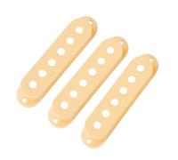 Banworks Juego de 3 cubiertas de plástico SSS para pastilla de 48 mm/50 mm/52 mm para guitarras eléctricas Squier Stratocaster Strat ST SQ, paquete de 3 unidades JT/SYQG-11, color crema