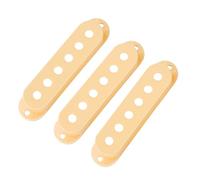Banworks Juego de 3 cubiertas de plástico SSS para pastilla de 52 mm/52 mm/52 mm para guitarras eléctricas estilo Stratocaster Fender Strat ST SQ, paquete de 3 unidades JT/SYQG-13, color crema
