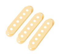Banworks Juego de 3 cubiertas de plástico SSS para pastillas de 50 mm/50 mm/52 mm para guitarras eléctricas modernas Stratocaster Squier Strat ST SQ, paquete de 3 JT/SYQG-12, color crema claro