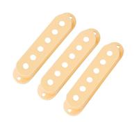 Banworks Juego de 3 cubiertas de plástico SSS para pastillas de 50 mm/50 mm/52 mm para guitarras eléctricas modernas Stratocaster Squier Strat ST SQ, paquete de 3 unidades JT/SYQG-12, color crema