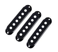 Banworks Juego de 3 cubiertas de plástico SSS para pastillas de 50 mm/50 mm/52 mm para guitarras eléctricas modernas Stratocaster Squier Strat ST SQ, paquete de 3 unidades JT/SYQG-12, color negro