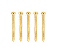 Banworks Juego de 5 tornillos de montaje de rosca métrica de 2,8 x 32 mm M2.8 P90 estilo pastilla de oreja de perro para Squier Jazzmaster Epiphone Les Paul LP SG, paquete de 5 JT/GELS-01 dorado