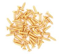 Banworks Juego de tornillos para placa posterior de guitarra eléctrica, 3 mm, tornillos de montaje para placa de protección contra rayaduras con cabeza ovalada, paquete de 50 JT/LSD-01 dorado