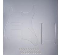 Banworks Juego pickguard y tapa de trémolo HSS guitarra eléctrica 1 capa | Guardabarros 11 agujeros y tapa trémolo 6 agujeros para Fender Stratocaster Modern Standard USA/MX JT/HB-09 Transparente
