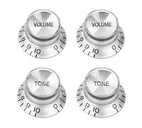 Banworks Perillas de control de guitarra '60s Perillas imperiales de 24 estrías de 6 mm Perillas de 2 tonos 2 perillas de volumen Perillas de velocidad máxima de aluminio para Gibson LP SG JT/XN-09