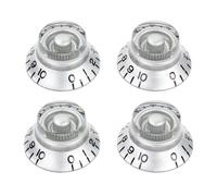 Banworks Perillas de control de guitarra de los años 50 perillas Imperial Konbs de 24 estrías 2 tonos 2 volúmenes perillas de 6 mm (15/64") perillas Bell para Gibson Les Paul LP SG JT/XN-07 cromado