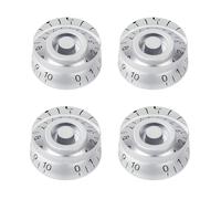 Banworks Perillas de control de guitarra de los años 60 Perillas imperiales de 24 estrías Perillas de 2 tonos y 2 de volumen Perillas de 6 mm Perillas de velocidad para Gibson Les Paul SG JT/XN-08