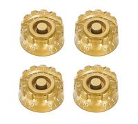 Banworks Perillas de control de guitarra de tamaño métrico 18 ranuras, 2 volúmenes, 2 botones de control de tono moleteados para guitarras eléctricas Epiphone Les Paul LP SG, paquete de 4 JT/XN-10