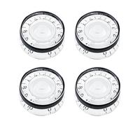 Banworks Perillas de control de guitarra eléctrica estilo años 60, 24 ranuras, 2 tonos, 2 perillas de volumen de 6 mm, perillas de velocidad para guitarras eléctricas Gibson Les Paul SG, paquete de 4