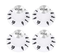 Banworks Perillas de control de guitarra métricas de 18 ranuras, 2 tonos, 2 perillas de volumen, perillas de velocidad de aluminio superior de sombrero de bruja de 6 mm para guitarras eléctricas