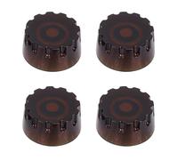 Banworks Perillas de control de guitarra, tamaño métrico, 18 ranuras, 2 volúmenes, 2 tonos, perillas de control moleteadas para guitarras eléctricas Epiphone Les Paul LP SG, paquete de 4 JT/XN-10