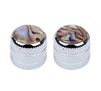 Banworks Perillas de control de guitarra y bajo de metal con 18 ranuras métricas de 6 mm, perilla de velocidad de cúpula colorida para guitarra eléctrica Squier Telecaster Tele Super Strat ST, bajo