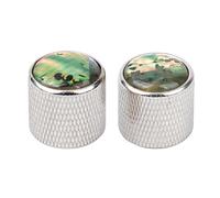 Banworks Perillas de control de guitarra y bajo de metal con 18 ranuras métricas de 6 mm, perilla de velocidad de cúpula colorida para guitarra eléctrica Squier Telecaster Tele Super Strat ST, bajo