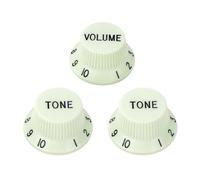 Banworks Perillas de control para guitarra eléctrica Imperial de 24 estrías 2 perillas de tono y 1 perilla de volumen perillas de velocidad de 6 mm estilo sombrero de copa para Fender ST JT/XN-06