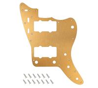 Banworks Pickguard aluminio CNC vintage 1-capa años 60 Jazzmaster | Pickguard JM 13 agujeros para Fender Ultra Jazzmaster JM Guitarras JT/HB-14 Dorado