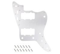 Banworks Pickguard aluminio CNC vintage 1-capa años 60 Jazzmaster | Pickguard JM 13 agujeros para Fender Ultra Jazzmaster JM Guitarras JT/HB-14 Plateado