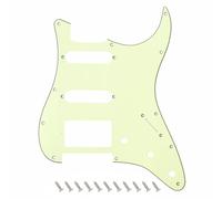 Banworks Pickguard de 3 capas HSS para guitarra eléctrica de 11 agujeros, placa de rayones SSH para Stratocaster estilo moderno de Fender USA/México JT/HB-02 Verde Vintage