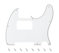 Banworks Pickguard guitarra eléctrica 3 capas 8 agujeros HS/HH American TL | Placa de rasguño de guitarra eléctrica para Fender moderna estilo estándar Tele Telecaster JT/HB-04 blanca de EE. UU./México