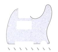Banworks Pickguard guitarra eléctrica 4 capas 8 agujeros HS/HH TL americana | Placa de rasguño para Fender Modern Style Standard Tele Telecaster US/México, JT/HB-04 Perla Blanca