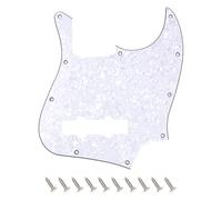 Banworks Pickguard Jazz Bass de 4 capas, placa de rasguño J Bass JB de 10 agujeros