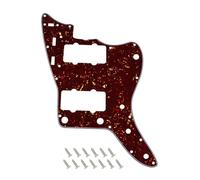 Banworks Pickguard Jazzmaster Vintage '60s muesca varilla tensado, 4 capas 13 agujeros para Fender Squier Classic Vibe JT/HB-38 Tortuga Marrón Oscuro