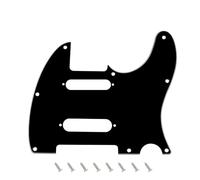 Banworks Pickguard SS Tele de 3 capas y 8 agujeros, placa de rasguño para guitarra eléctrica para Fender Deluxe Nashville Telecaster de EE. UU./México JT/HB-36 Negro