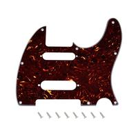 Banworks Pickguard SS Tele de 4 capas y 8 agujeros, placa de rasguño para guitarra eléctrica para Fender Deluxe Nashville Telecaster de EE. UU./México JT/HB-36 Tortuga Marrón Oscuro