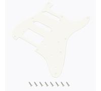 Banworks Pickguard Vintage '54-'59 ST HSS 8 agujeros borde recto | Placa de rasguños 1 capa 1,5 mm Slim-Gauge para Fender Stratocaster Strat ST US/MX, JT/HB-22 Vtg White