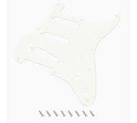 Banworks Pickguard Vintage '54-'59 ST SSS 8 agujeros borde recto | Placa de rasguño 1 capa 1,5 mm Slim-Gauge para Fender Stratocaster vintage US/MX, JT/HB-21 Vtg Blanca