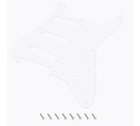 Banworks Pickguard Vintage '54-'59 ST SSS 8 agujeros borde recto | Placa de rasguños 1 capa 1,5 mm Slim-Gauge para Fender Stratocaster Vintage US/MX, JT/HB-21 Blanca