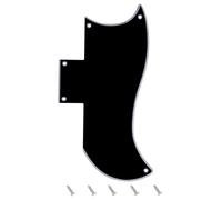 Banworks Pickguard vintage '61 EPI SG 3 capas 5 agujeros cara media | Placa de rasguños para pickguard pequeño SG para guitarras Epiphone SG Standard '61 fabricadas en China JT/HB-27 Negra