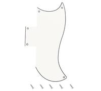 Banworks Pickguard vintage '61 EPI SG 3 capas 5 agujeros cara media | Placa de rasguños pequeño SG para Epiphone SG Standard '61 fabricada en China, JT/HB-27, Blanco Vintage