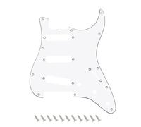 Banworks Pickguard Vintage 62 Strat SSS muesca alma, 3 capas 11 agujeros para AVRI Vintage I-II Fender Strat US JT/HB-42 Blanco