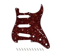 Banworks Pickguard Vintage '64-'65 Strat SSS muesca alma, 4 capas 11 agujeros para AVRI Vintage I-II Fender Strat US JT/HB-43 Carey Marrón Oscuro