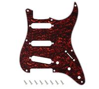 Banworks Pickguard Vintage ST SSS Reissue de 50s de 8 Agujeros 4-Ply | Placa de Rasguño para Guitarra Eléctrica Squier Classic Vibe CV 50s Reissue Vintage Strat Stratocaster JT/HB-15 Tortuga Roja